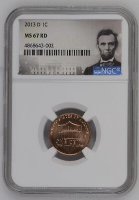 2013 D LINCOLN SHIELD CENT NGC MS67 RED - Image 1 of 2