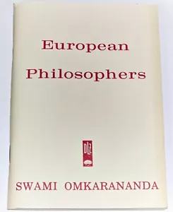 SWAMI OMKARANANDA EUROPEAN PHILOSOPHERS BOOK DIVINE LIGHT OCCULT DHARMA HINDU - Picture 1 of 8