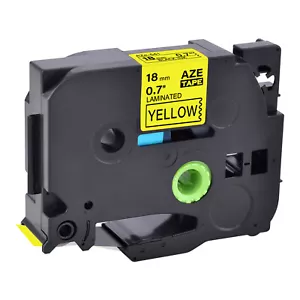 For Brother PT-P700 P750W TZe-641 TZ-641 Black On Yellow Label Tape 18mm 0.7" - Picture 1 of 24