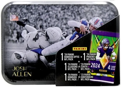 2024 JOSH ALLEN Panini Football 4 Pack - MJ Holding Collectors Tin - Image 1 of 4