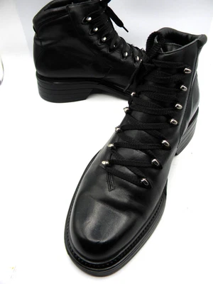 Cesare Paciotti Black Leather Lace Up Boots Size UK 8 US 9 - Image 1 of 4