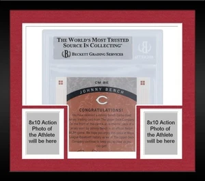 Framed Johnny Bench Reds Signed '05 Upper Deck Sweet Spot Classic CM-BE BAS Card - Picture 1 of 3