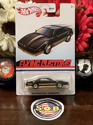 Hot Wheels Flying Customs 1984 Pontiac Firebird Black Diecast Sealed NM Cond - Image 1 of 4