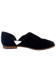 Frye and Co Fenn D’Orsay Black Suede Slip On Flats Shoes Almond Toe W Sz11 M - Picture 1 of 13