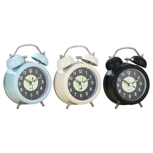 Analog Alarm Clock Vintage Design with Night Light Digital Twin Bell Alarm Clock - Picture 1 of 15
