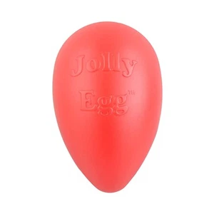 Jolly Pets Jolly Egg Dog Toy Medium 8 Inch Red Floats Fun for Dogs Up to 40 lbs - Picture 1 of 7