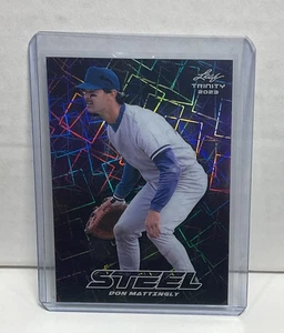 Don Mattingly 2023 Leaf Trinity Mega Box Steel Lazer Purple /49 Card #S-18 - Picture 1 of 2