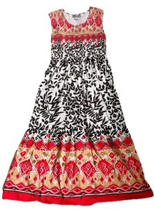 Vintage Marisol Colorful Smocked Dress XS S Boho Peasant Festival Romani - Picture 1 of 7