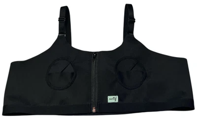 Motif Pumping Norsing Bra Women XS-L Black Front Zip Wireless Hands Free Comfort - Image 1 of 4