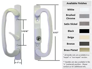 Controles de faja mango de patio estilo mortaja, posición B, llave, blanco - Imagen 1 de 1