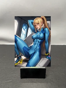 Tarjeta coleccionable de arte personalizado de anime Samus Aran Metroid Waifu w1367 - Imagen 1 de 2
