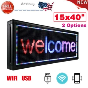 LED Sign 40" X 15" Scrolling Message Display Board 3 Color Programmable Sale! - Picture 1 of 29