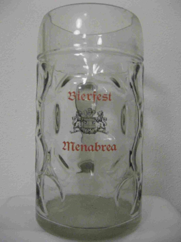 MENABREA  BOCCALE BICCHIERE BIRRA 1 LITRO CON MANICO - Immagine 1 di 1