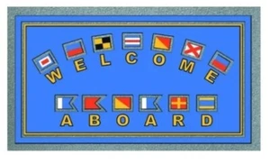 Willkommen an Bord Fußmatte Matte Marine Boot Heim Eingang, 26,75x15,75" rutschfest PVC - Bild 1 von 1
