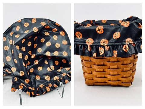 NEW LONGABERGER Pumpkin Jack O'Lantern LINER ONLY Halloween/Fall Polished Cotton Cover