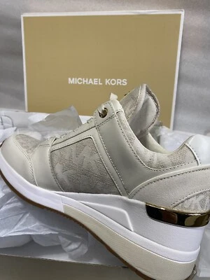 Michael Kors Size 7m Georgie Trainer Color - Natural New In Box Shoes Sneakers - Image 1 of 4