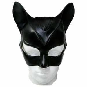 Maschera di Batman Catwoman Casco in lattice Accessori per Halloween Cosplay Sup - Foto 1 di 6