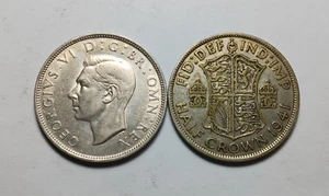 1x 1941 Great Britain 1/2 Crown - Silver - George VI - WWII Coinage - Half Crown - Picture 1 of 3