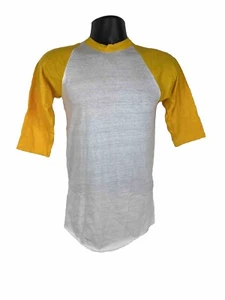 Vintage Youth Raglan T-shirt Large Baseball 70s Russell Athletic Gold NWOT - Picture 1 of 12