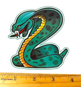 Don THE SNAKE Prudhomme Full Color Green Caricature Logo Drag Racing Sticker 3.5 - Imagen 1 de 1
