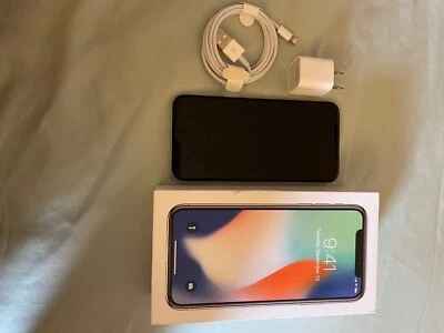 Apple iPhone X - 64GB - Silver (Unlocked) A1865 (CDMA + GSM) - Image 1 of 4