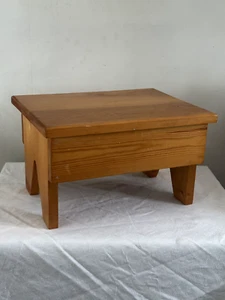 Vintage Mid-Century 1970s Danish Solid Pine Stool - Picture 1 of 5