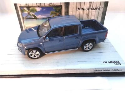 Volkswagen VW Amarok Modellino Minichamps 1:43 Blu Metallizzato Nuovo 436058362 - Immagine 1 di 3