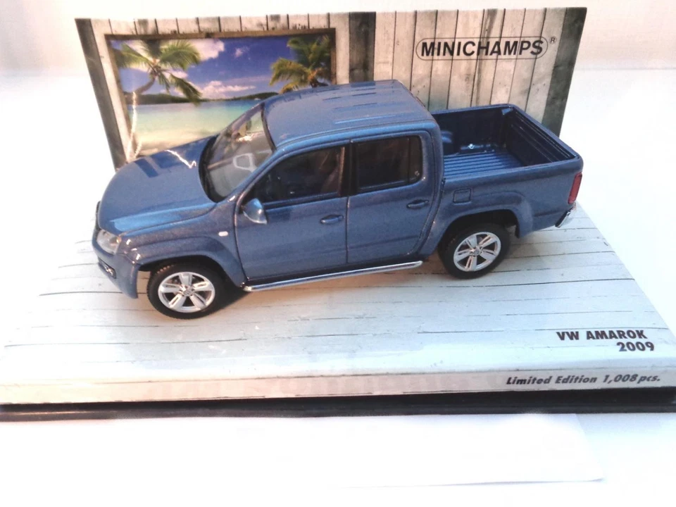 Volkswagen VW Amarok Modellino Minichamps 1:43 Blu Metallizzato Nuovo 436058362 - Immagine 1 di 3