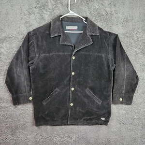 Chaqueta de pana vintage Hawaiian Island Creations para hombre talla mediana negra con botones - Imagen 1 de 10