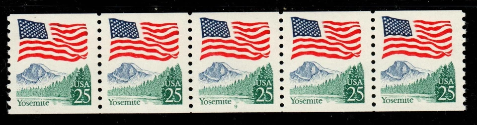 Scott 2280a 25¢ Flag Over Yosemite P#9 MNH Free shipping in the USA - Image 1 of 1