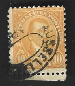 Scott# 642 10c Monroe with Margin & Fancy RUSSELLVILLE ARK. Oval Cancel - (B-9) - Picture 1 of 2