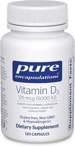 Pure Encapsulations Vitamin D3 125 mcg (5,000 IU) - Picture 1 of 8