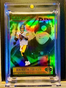 🏈 ILLUSIONI🔥VERDE🔥HOLO FOIL🔥SP🔥RARO🔥INVEST🔥BEN ROETHLISBERGER🔥ACCIAIO - Foto 1 di 3