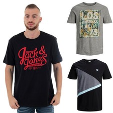 Jack /& JONES de hombre fresco de impresión de la obra de arte Rosa Slim Fit T-Shirt Todos Las Tallas