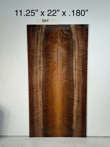 Highly Figured CLARO WALNUT  - Luthier wood Guitar Back Top Wood Lumber Curly - Picture 1 of 8