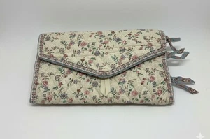 Vera Bradley Made In Indiana Jewelry Orginizer Cream Floral Retired Read - Picture 1 of 11