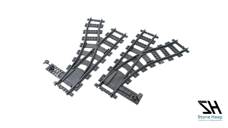 Stone Heap Klemmbausteine SH-9005 Weichenpaar Rechts Links R40 NEU OVP
