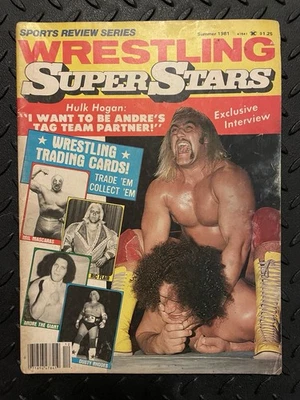 Revista Wrestling Superstars 1981 completa con 44 tarjetas—tarjeta de novato Hogan & Flair Foto 1 de 3