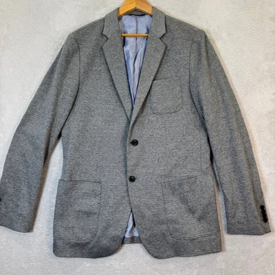 Blazer Abrigo Deportivo Banana Republic Para Hombres 42L A Medida Calce Ajustado Gris Sin Estructura Foto 1 de 4