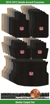 Заказной берберский коврик комплект для '10-12 Honda Accord Crosstour с логотипом (5 штук) #S0K - Изображение 1 из 4