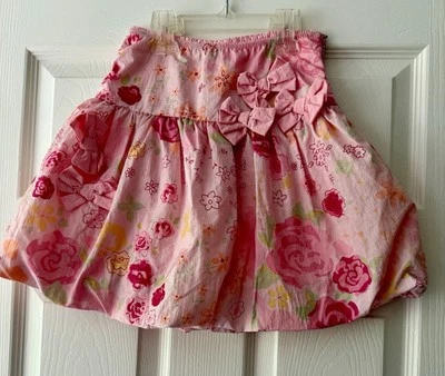 NWT Girl’s CHILDREN’S PLACE Pink  Floral Balloon Skirt Size 6X/7 - Image 1 of 4