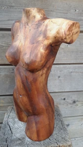 35cm madera teca mujeres torso busto pechos desnudo erotismo - Imagen 1 de 7