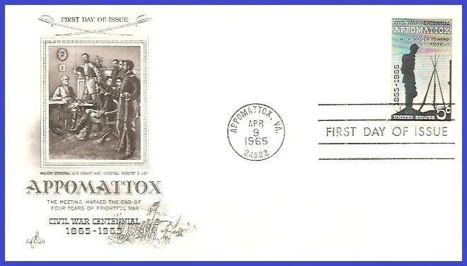 USA4 #1182 U/A ARTCRAFT FDC   Surrender at Appomattox - Image 1 of 1