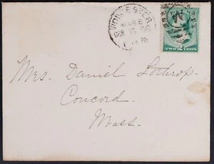 US 1898 Massachusetts Worcester to Concord Cover - Bild 1 von 2