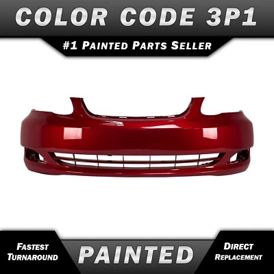 NEW Painted *3P1 Red* Front Bumper Cover for 2005-2008 Toyota Corolla CE LE Foto 1 de 4