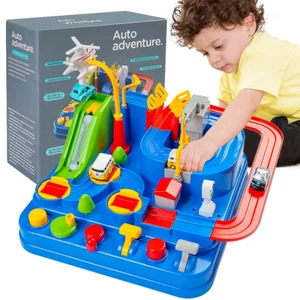Kids Race Track Car Adventure Toy for Toddlers, Car Rescue Adventure Toys with 4 - Picture 1 of 12