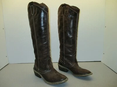 Bota de montar Bakers "Apollo" marrón cuero envejecido alta tracción occidental WMS TALLA 5 Foto 1 de 4