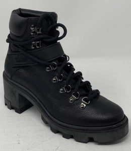 Moncler Carol Hiking Combat Boots Black Size 37.5 Logo Boot - Picture 1 of 23