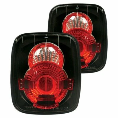 New Black Tail Light Set For 1987-2006 Jeep Wrangler CH2800161 CH2801161 - Image 1 of 2