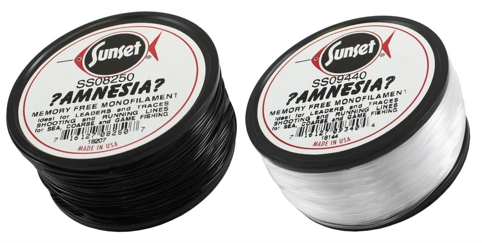 Sunset Amnesia 40 Lb - 60 Lb - Clear / Black / Fishing Shockleader - Immagine 1 di 1